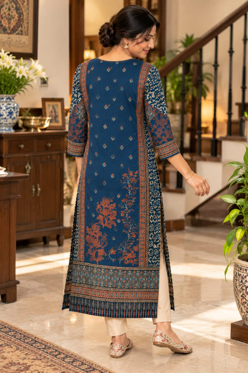 Rojana 1018-ARI blue kurti photo 2