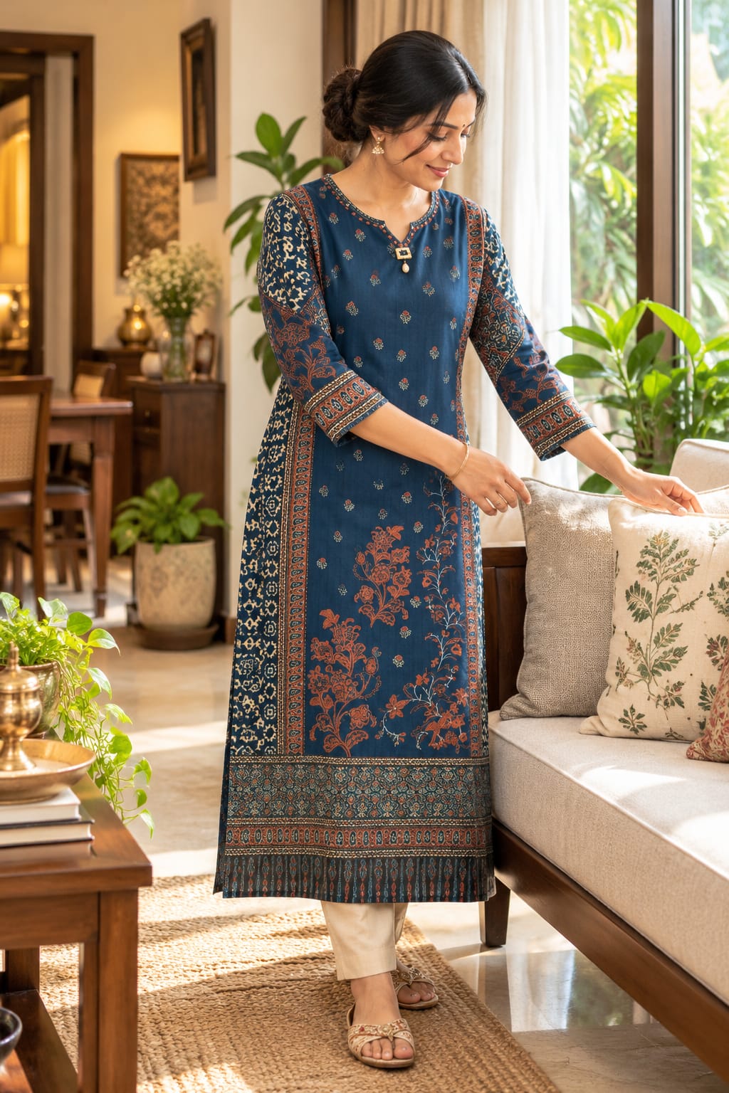 Rojana 1018-ARI blue kurti photo 4
